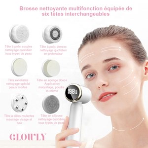 Brosse nettoyante visage glowly blanc
