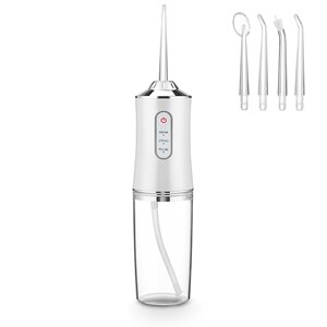 Irrigateur buccal avec 4 têtes. 220ml, rotation 360, 3 modes.