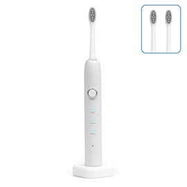 Brosse à dents électrique avec batterie rechargeable et tête.