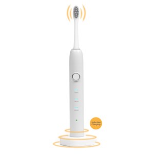 Brosse à dents électrique avec batterie rechargeable et tête.