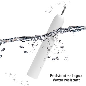 Brosse à dents électrique avec batterie rechargeable et tête.