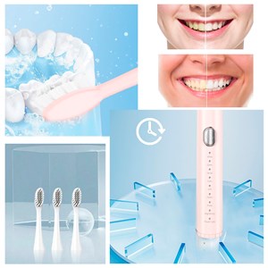 Brosse à dents électrique sonique, pour adultes, avec 8 fonctions.