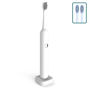 Brosse à dents électrique avec batterie rechargeable et 3 têtes.