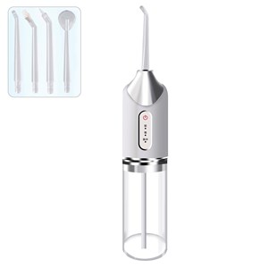 Hydropulseur buccal avec 4 têtes. 220ml, rotation 360, 3 modes.