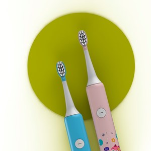 Brosse à dents électrique pour enfants avec batterie rechargeable et tête.