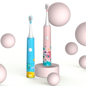 Brosse à dents électrique pour enfants avec batterie rechargeable et tête.
