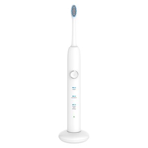 Brosse à dents électrique avec batterie rechargeable et tête.