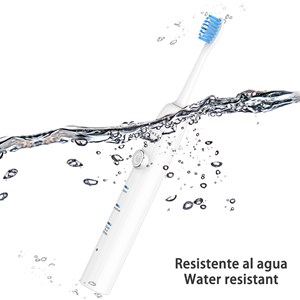 Brosse à dents électrique avec batterie rechargeable et tête.