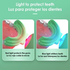 Brosse à dents infantile et07 en forme de u électrique sonique.