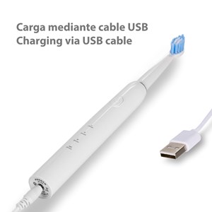 Brosse à dents électrique sonique et02. Modes nettoyer, polir et blanchir.