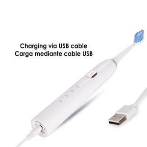 Brosse à dents électrique sonique et01. Modes nettoyer, polir et blanchir.