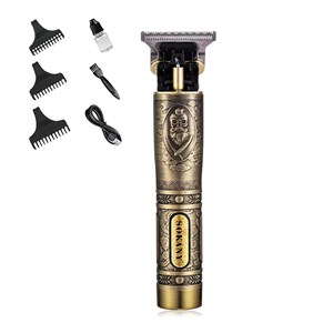 Tondeuse à cheveux et à barbe rechargeable 1200mah. Design rétro ergonomique.