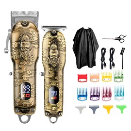 Kit 2 en 1 avec tondeuse + styliseur de cheveux et barbe lm-2025.