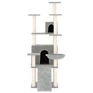 Arbre à chat meuble tour grimper jouet 63 x 80 x 154 cm gris