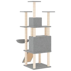 Arbre à chat meuble tour grimper jouet 63 x 80 x 154 cm gris