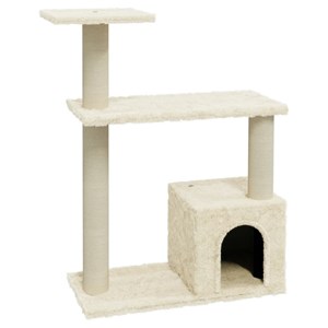 Arbre à chat meuble tour grimper jouet 70 x x cm crème
