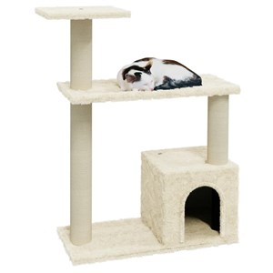 Arbre à chat meuble tour grimper jouet 70 x x cm crème