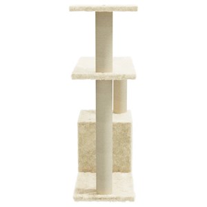 Arbre à chat meuble tour grimper jouet 70 x x cm crème