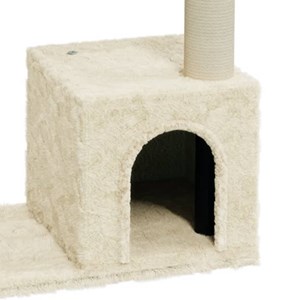 Arbre à chat meuble tour grimper jouet 70 x x cm crème