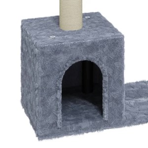 Arbre à chat meuble tour grimper jouet 55 x 22 x 60 cm gris