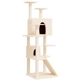 Arbre à chat meuble tour grimper jouet 67 x 60 x 153 cm crème