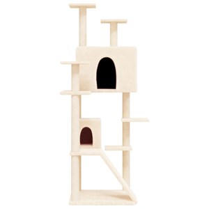 Arbre à chat meuble tour grimper jouet 67 x 60 x 153 cm crème