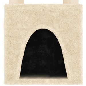 Arbre à chat meuble tour grimper jouet 97 x 74.5 x 147 cm crème