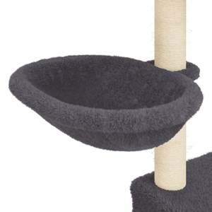 Arbre à chat meuble tour grimper jouet 84.5 x 57 x 83 cm gris