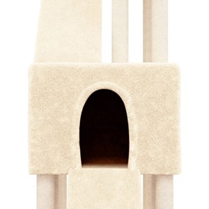 Arbre à chat meuble tour grimper jouet 47.5 x 94 x 190 cm crème