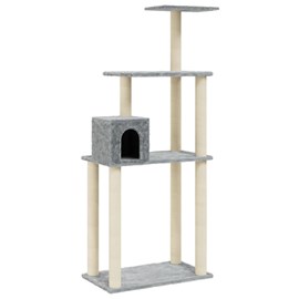 Arbre à chat meuble tour grimper jouet 74 x 35 x 147 cm gris