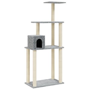 Arbre à chat meuble tour grimper jouet 74 x 35 x 147 cm gris