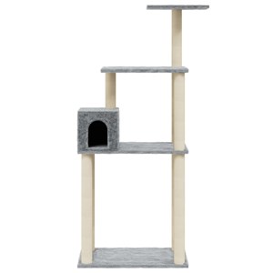 Arbre à chat meuble tour grimper jouet 74 x 35 x 147 cm gris