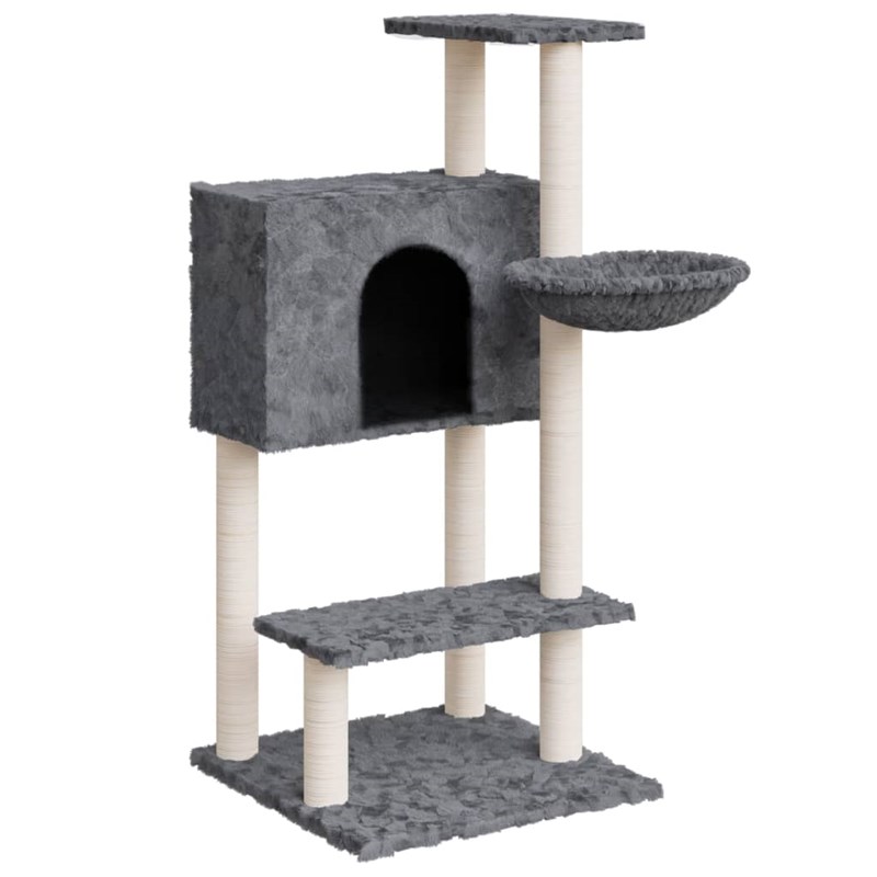 Helloshop26 - Arbre à chat meuble tour grimper jouet 61 x 61 x 108.5 cm gris