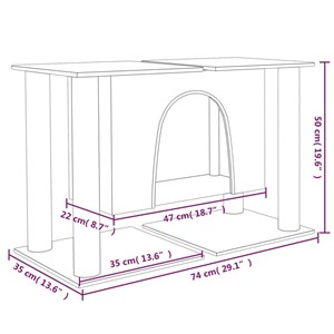 Arbre à chat meuble tour grimper jouet gris