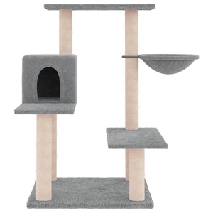 Arbre à chat meuble tour grimper jouet 72.5 x 59.5 x 82.5 cm gris
