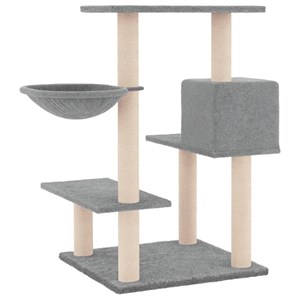 Arbre à chat meuble tour grimper jouet 72.5 x 59.5 x 82.5 cm gris
