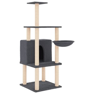 Arbre à chat meuble tour grimper jouet 47.5 x 47.5 x 132 cm gris
