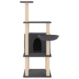 Arbre à chat meuble tour grimper jouet 47.5 x 47.5 x 132 cm gris