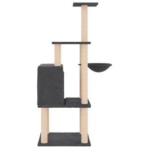 Arbre à chat meuble tour grimper jouet 47.5 x 47.5 x 132 cm gris