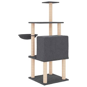 Arbre à chat meuble tour grimper jouet 47.5 x 47.5 x 132 cm gris