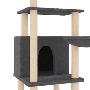 Arbre à chat meuble tour grimper jouet 47.5 x 47.5 x 132 cm gris