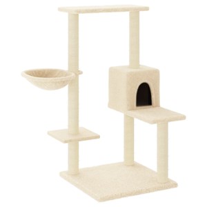 Arbre à chat meuble tour grimper jouet 78 x 59 x 95 cm crème
