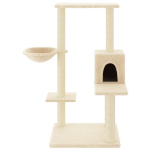 Arbre à chat meuble tour grimper jouet 78 x 59 x 95 cm crème