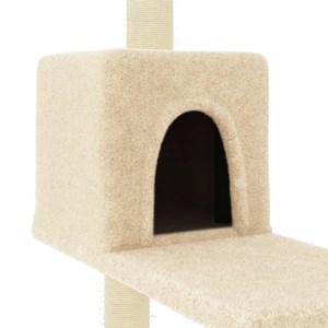 Arbre à chat meuble tour grimper jouet 78 x 59 x 95 cm crème