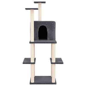 Arbre à chat meuble tour grimper jouet 73 x 47.5 x 144.5 cm gris