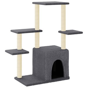 Arbre à chat meuble tour grimper jouet 86 x 54 x 97.5 cm gris