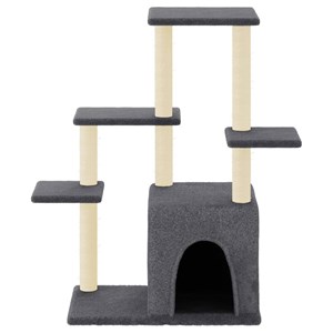 Arbre à chat meuble tour grimper jouet 86 x 54 x 97.5 cm gris