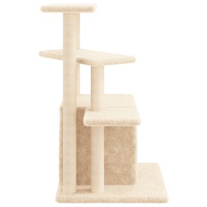 Arbre à chat meuble tour grimper jouet 59.5 x 59 x 83.5 cm crème