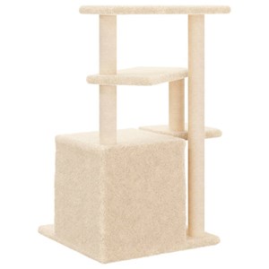 Arbre à chat meuble tour grimper jouet 59.5 x 59 x 83.5 cm crème