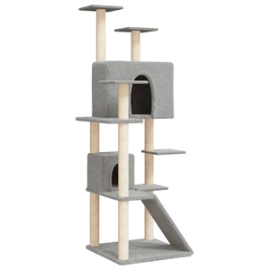 Arbre à chat meuble tour grimper jouet 67 x 60 x 153 cm gris